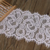 3 yards 19 cm wide high quality fashion high quality hand made diy naked pink flower pattern eyelash lace edge lace fabric