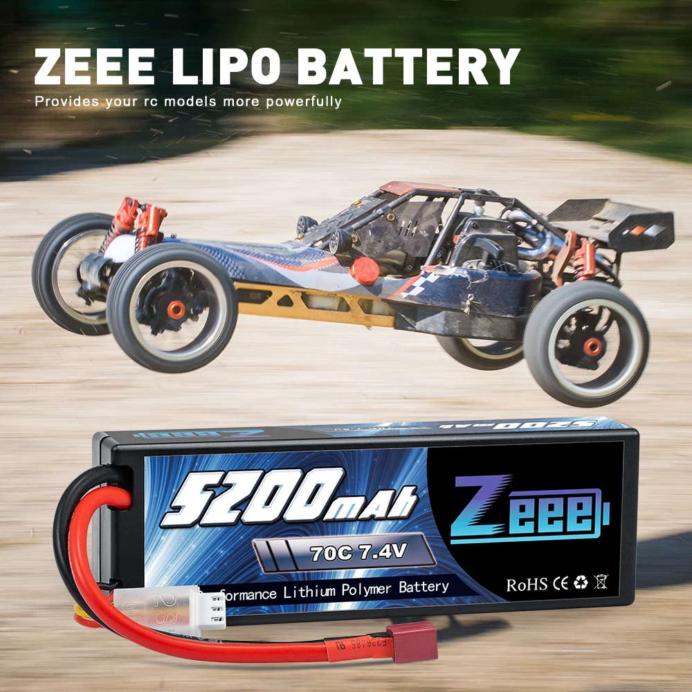 zeee 2s lipo аккумулятор 74 в 70c 5200 мач с разъ
