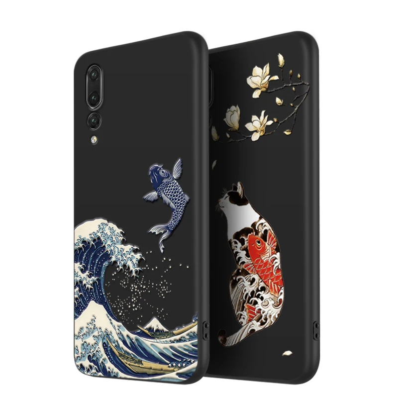 Чехол для Huawei Nova 6 5 Pro 5i 4e 4 P30 Lite 3D рельефный матовый мягкий чехол накладка LICOERS