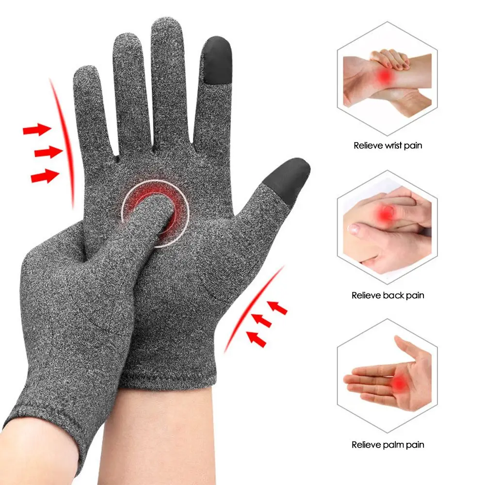 

1 Pair Arthritis Gloves Woman Rheumatoid Magnetic Compression Glove Arthritic Joint Pain Relief Hand Gloves Therapy Finger Glove