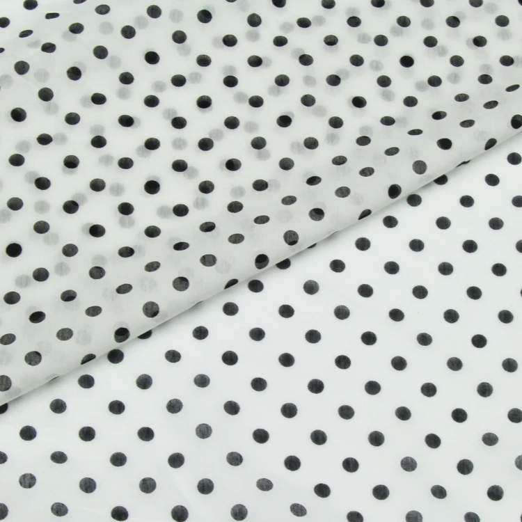 Мини Черный горошек печать на белом фоне 140 см ширина специальная цена SCT536|Ткань| |