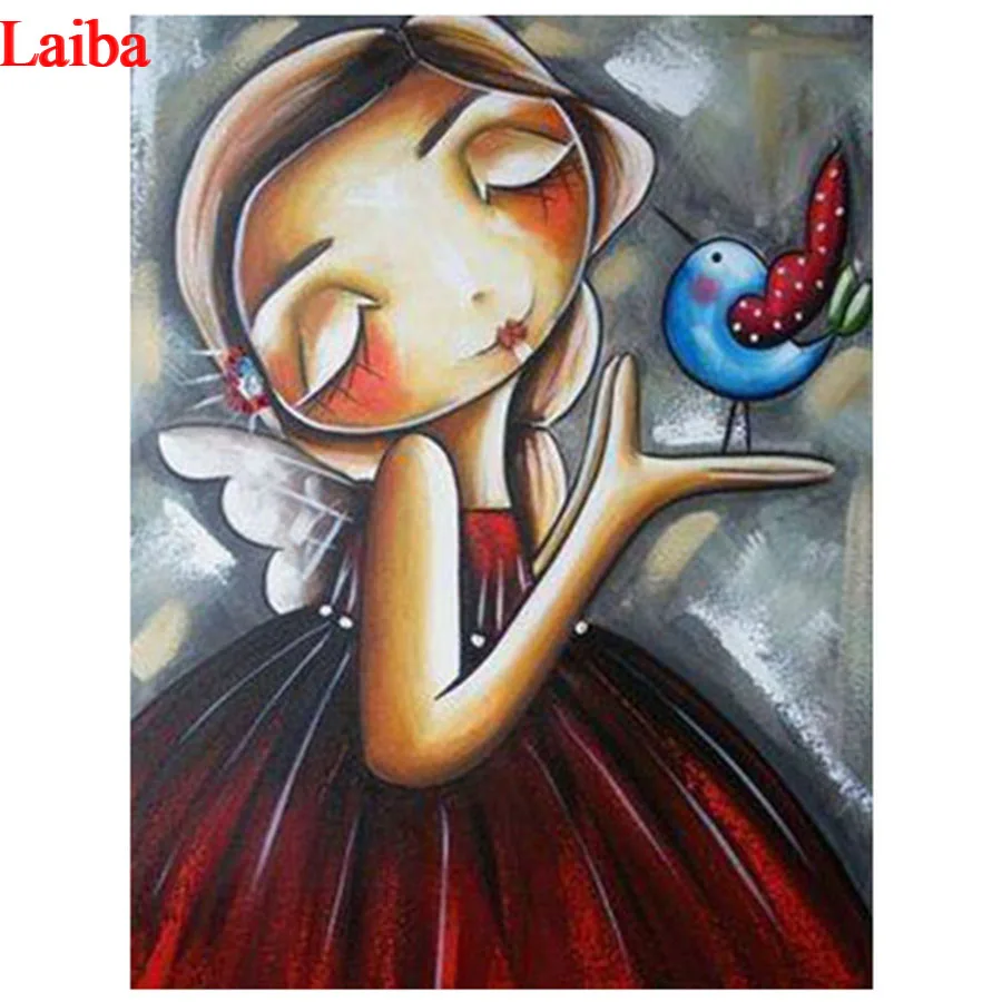 

full drill square Crystal Paintings Diamond Embroidery Cartoon girl, angel Full round 5d Diy diamond painting Diamond Mosaic