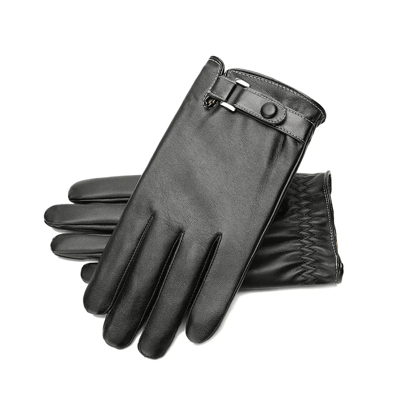 

CARTELO men's leather gloves winter outdoor riding motorcycle touch screen warm waterproof windproof plus velvet thick gloves