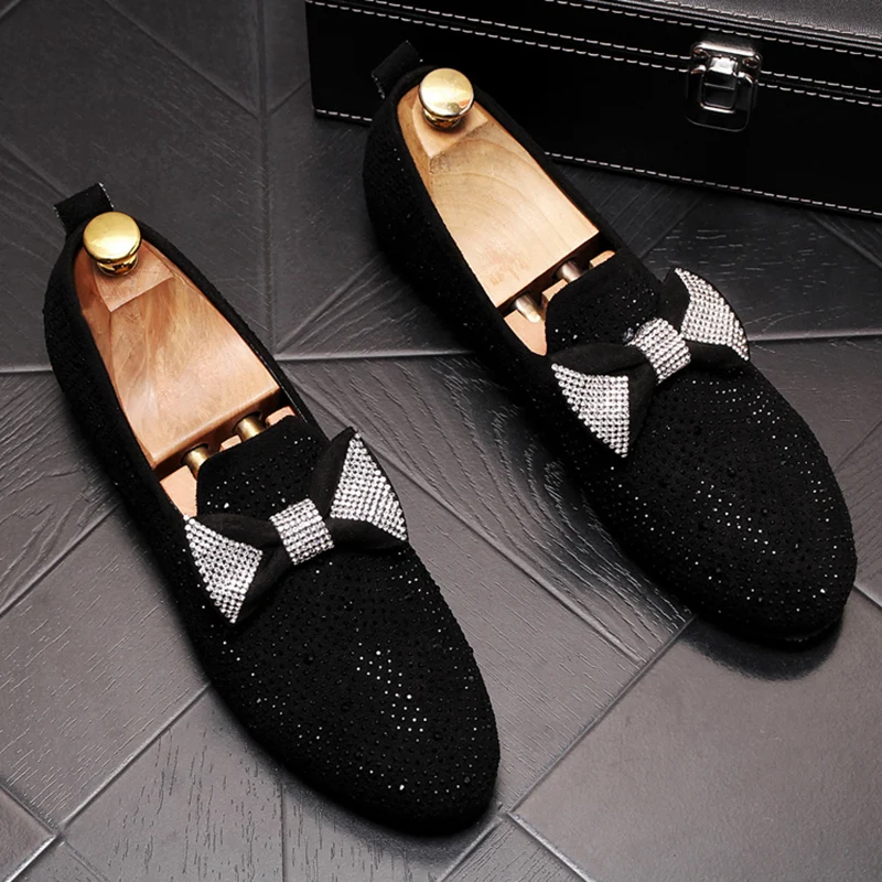 

tie knot design men fashion wedding party dress cow leather shoes breathable summer slip-on lazy shoe rivets loafers zapatos man