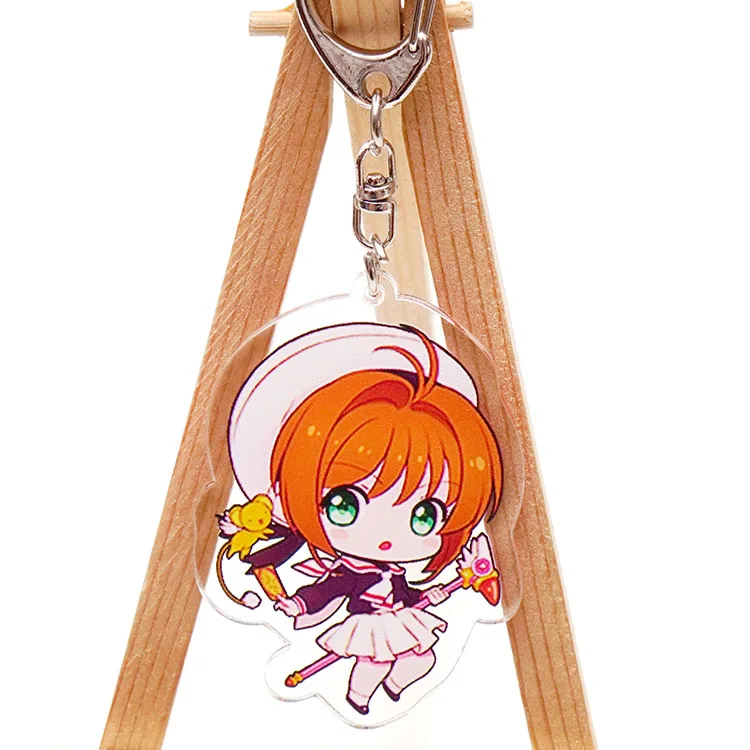 Японское аниме покрытие для карт Сакура акриловый брелок кольцо ключей редкие