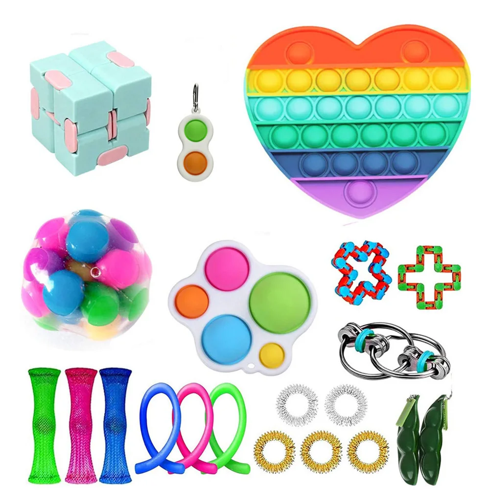 

Fidget Toys Anti Stress Set Stretchy Strings Push Gift Pack Adults Children Squishy Sensory Antistress Relief Figet Toys