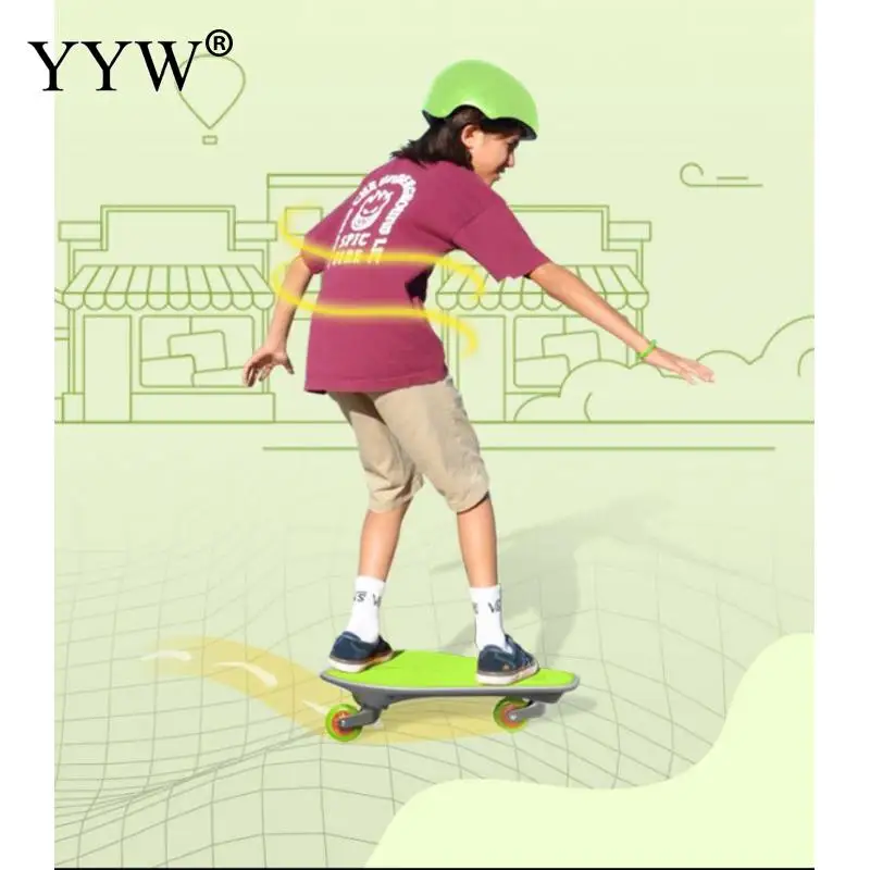 

Детские Мини скейтборды YYW для начинающих девочек и мальчиков, плоский скейтборд с тремя колесами, размер 55x40x15 см, уличный детский скутер