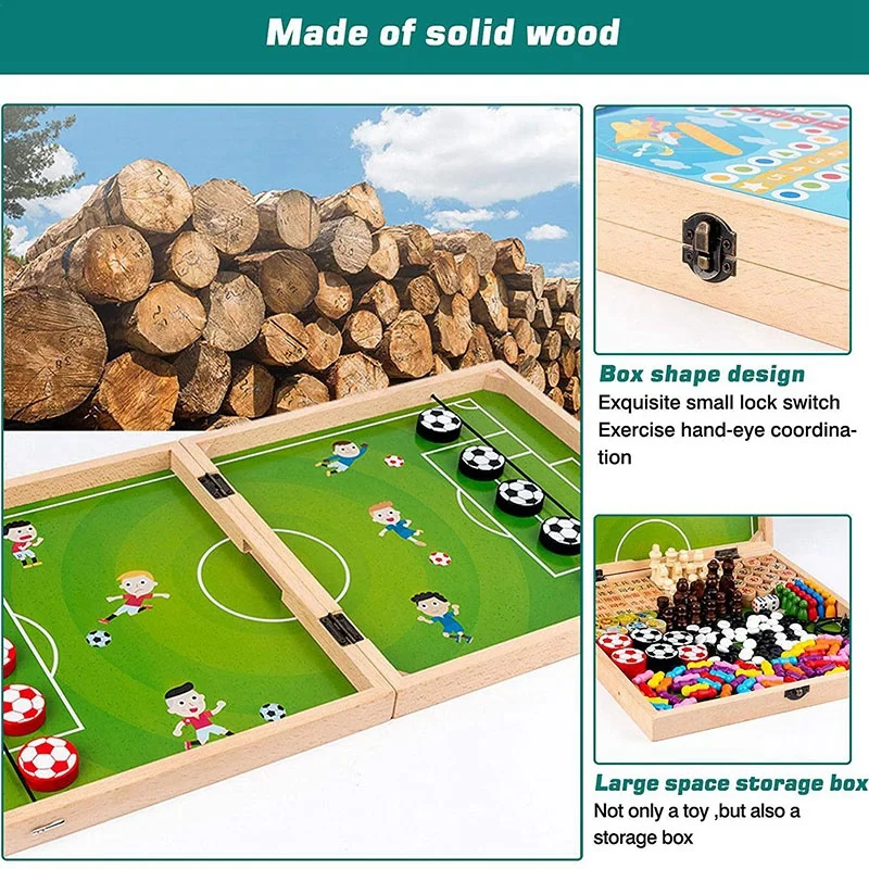 

Foldable 8 In1 Foosball Winner Board Games Table Hockey Game Catapult Chess Flying Chess Parent-Child Interactive Toy