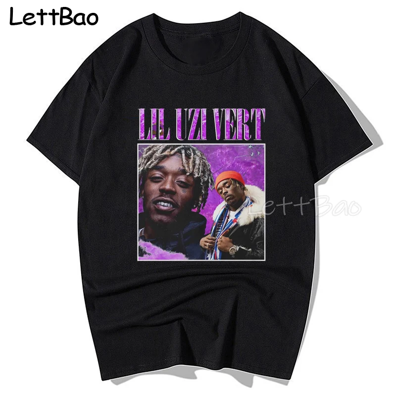 Lil Uzi Vert New Shirt T-shirt Vintage 90s Rap Hip Hop T Shirt Fashion Design Casual T Shirt Tops Hipster Men Clothes T-shirts