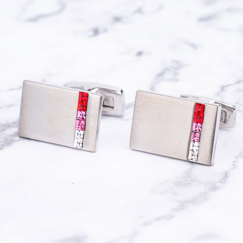 Роскошные запонки для мужчин рубашек свадебной вечеринки с цирконом ювелирные