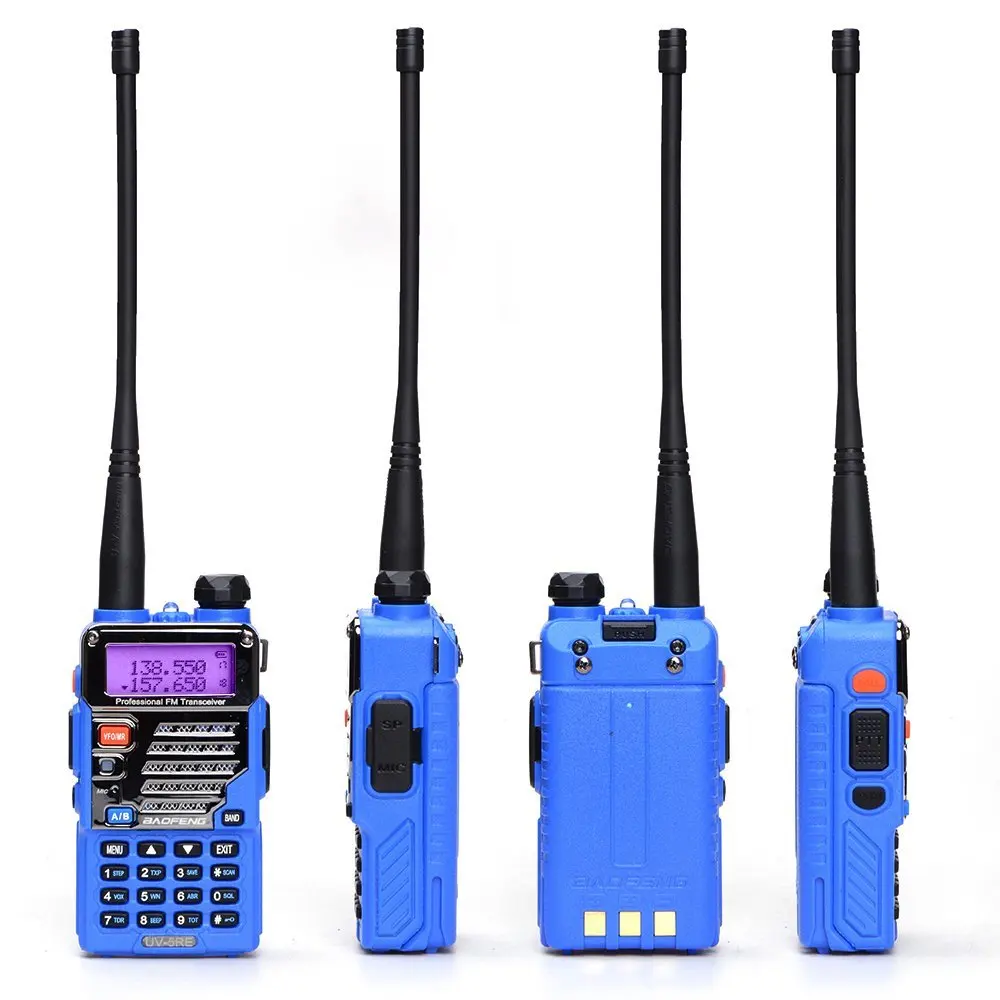 BAOFENG UV 5RE Walkie Dual VHF/UHF 136 174MHz & 400 520MHz FM портативный двухсторонний радио BF UV5R синий