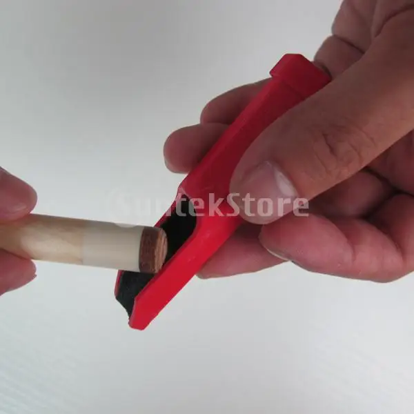 

Snooker бильярдные сигналы с кожаным наконечником двухсторонние шлифовальные инструменты ремонтный стержень, красный