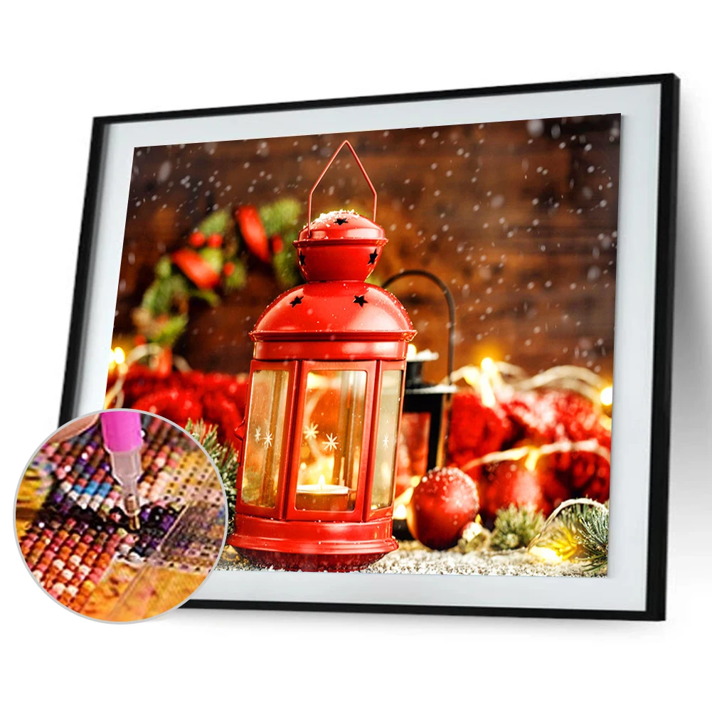 

5D Christmas Diamond Mosaic DIY Full Round Drill Diamond Mosaic Picture Festival Pendant Home Ornament Decoration