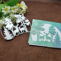 christmas tree metal cutting deer animal stencils paper card crapbooking album