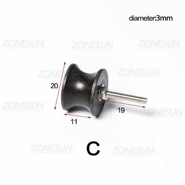 Size C ZONESUN PJ-MT1 инструмент для полировки кожи Полировочная машина для полировки кожи черное дерево полировка кромок с кожаным наконечником полировщик боковой границы - Цвет: Size C