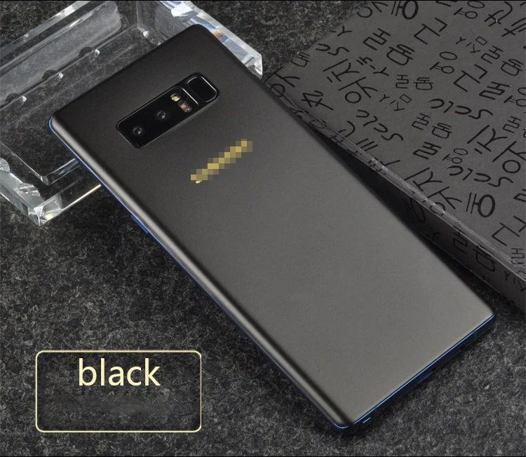 black Новая кожа Наклейка для samsung Note8 9 полное тело цветной Стикер Обертывание кожи чехол для samsung S10 S8 S9 Plus ледяная Пленка чехол - Цвет: black