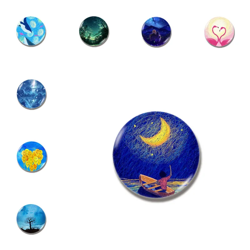 Магнит на холодильник серии Starry круглые магниты кухонные украшения дорожные