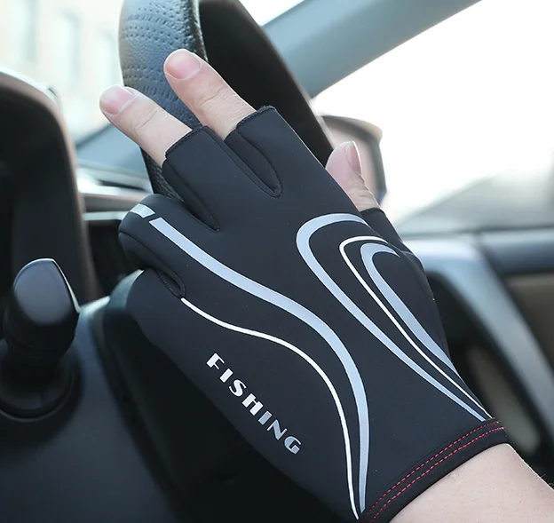 

Half Finger Gloves Waterproof Fishing Men Gloves Cycling Anti Slip Summer Equipamento De Ciclismo Bicycle Accessories EF50ST