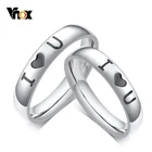 Обручальные кольца Vnox I love You для женщин и мужчин, классические аксессуары из нержавеющей стали Anel Alliance Anniversary