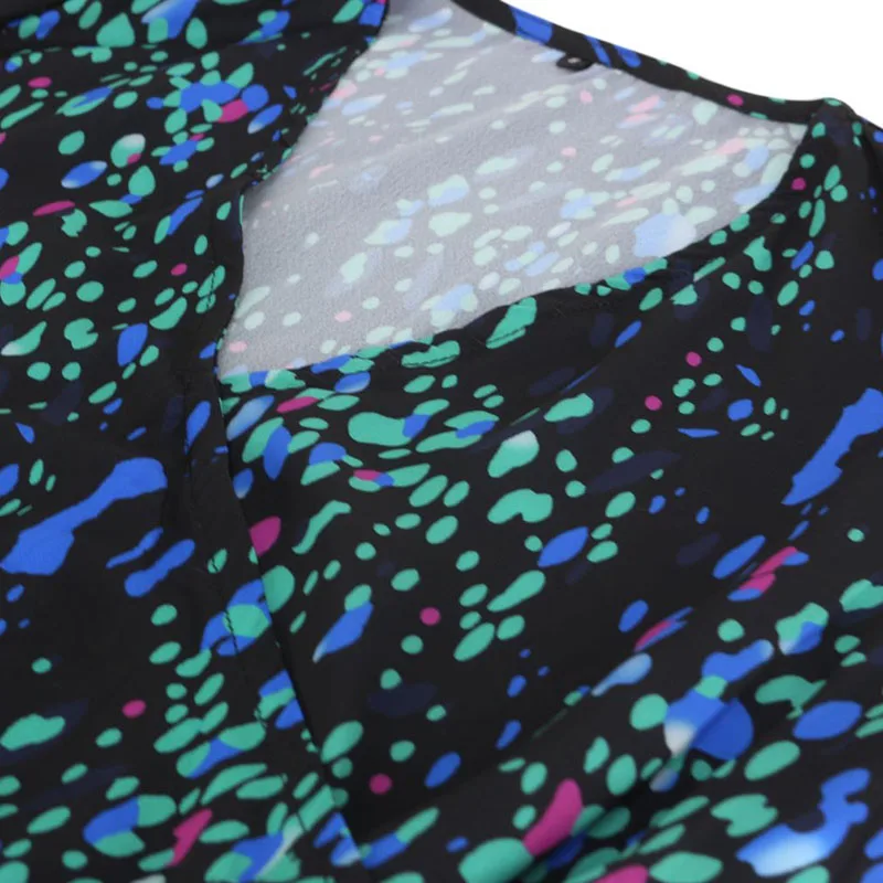 

Women's T-Shirts 2020 Fashion Spring and Autumn New Casual Warm V-Neck Floral Print Loose Large Size Clothes Long Sleeve Top