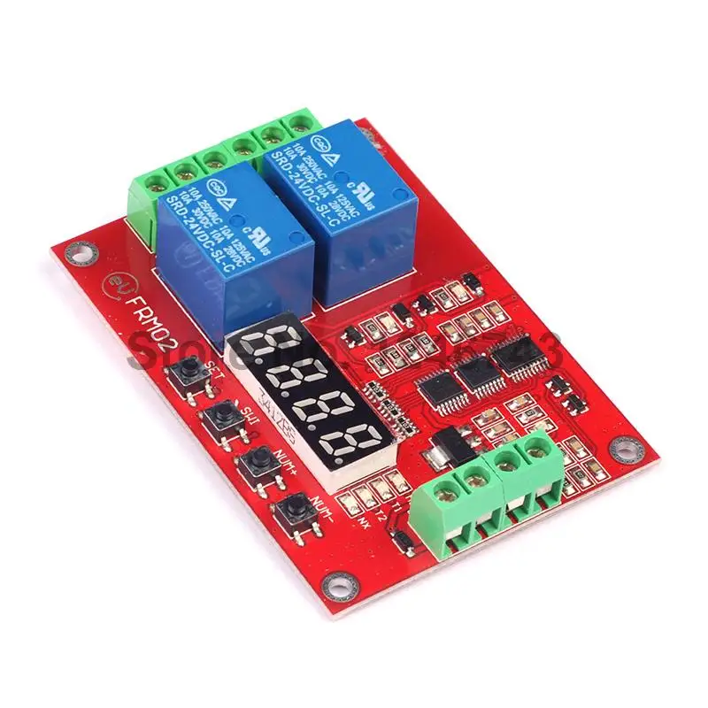 Многофункциональный релейный модуль 2 канала 5 В 12 24 С задержкой времени