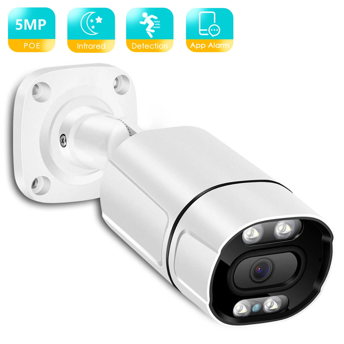 BESDER 5MP 3MP 48V POE IP-камера Наружная AI Human Detect Audio 2MP HD Security CCTV Camera P2P Инфракрасная