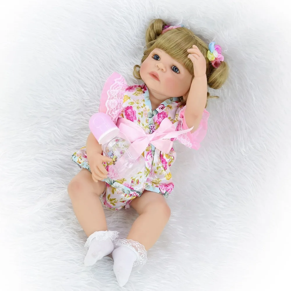

Bebes Reborn doll 57CM Full silicone doll Girl Reborn Baby Doll Bath Toy Lifelike Princess reborn toddler Bonecas Menina