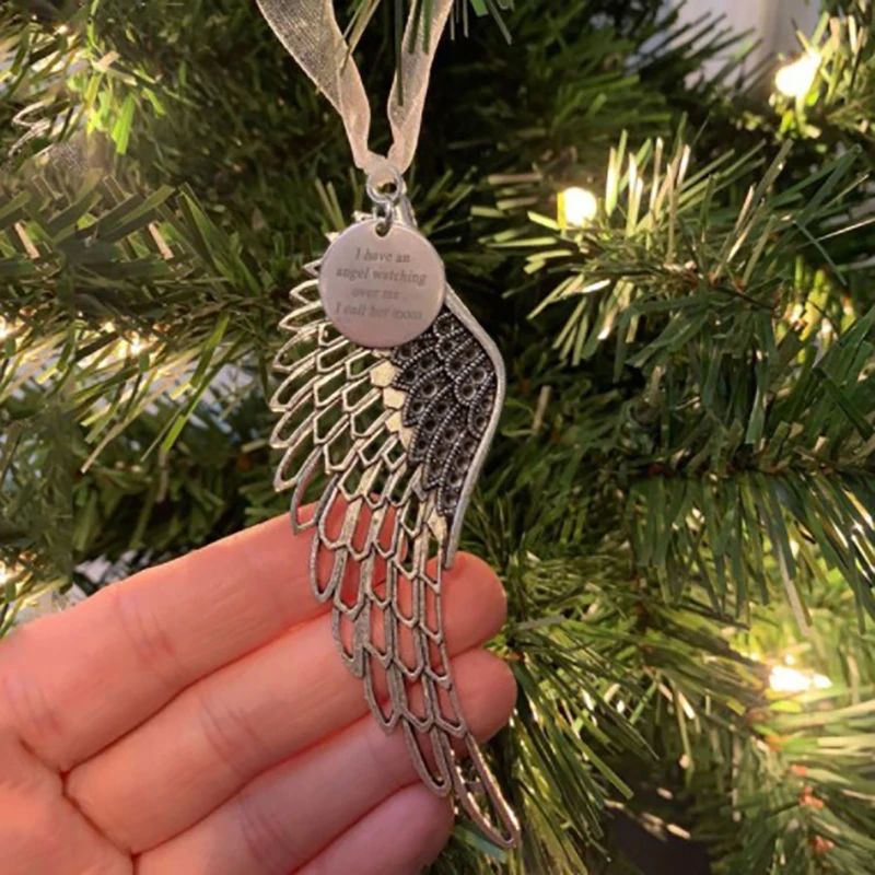 

Небесный Рождественский памятный ангел крыло украшение новогодняя елка кулон новый