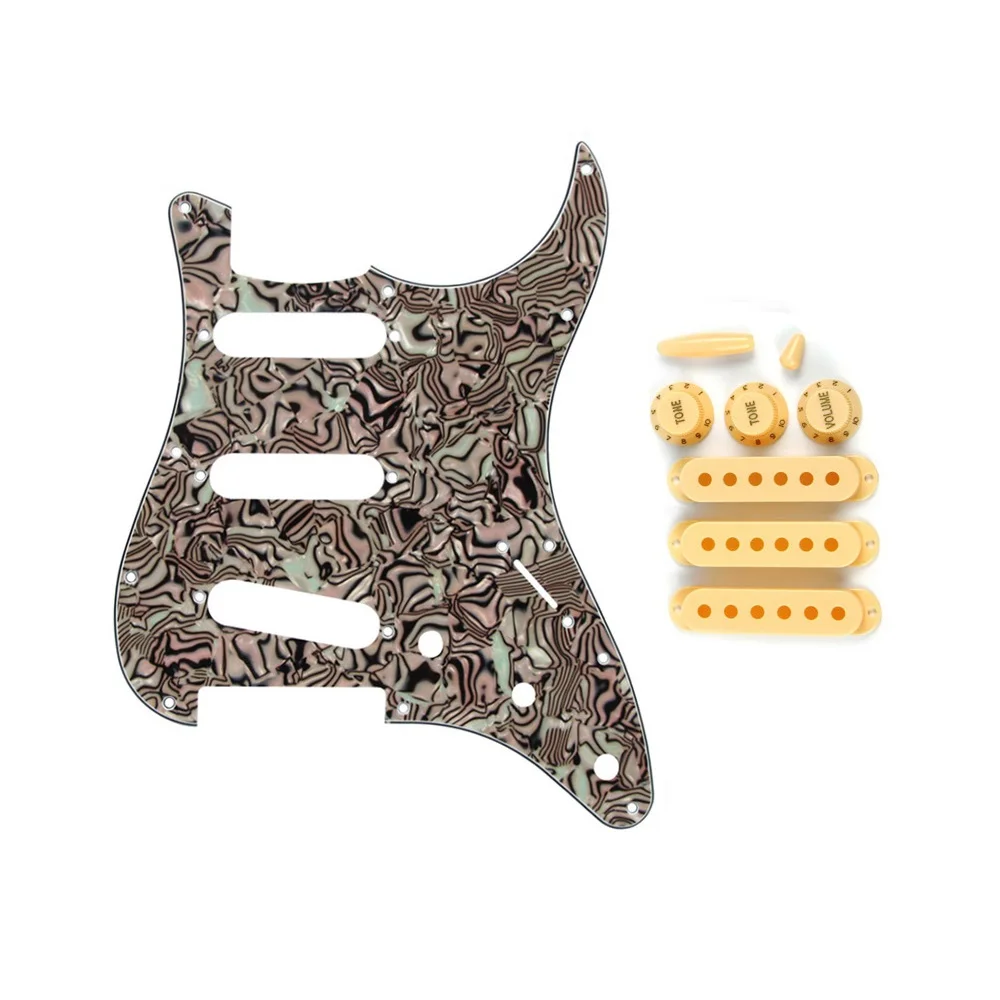 Наконечники для электрогитары FLEOR наконечники струн 11 отверстий 48/50/52 мм|pickguard sss|st