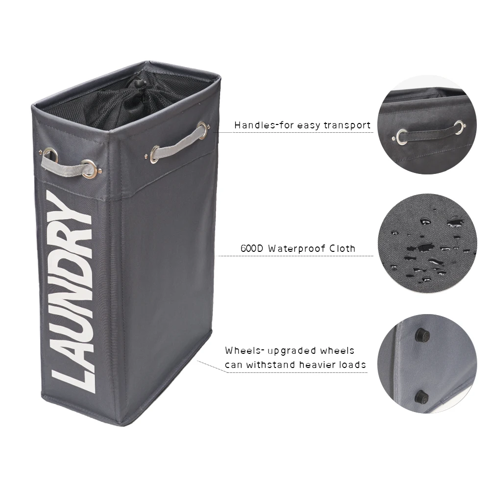 Shushi Модная тонкая водостойкая сумка для стирки белая складная корзина грязного