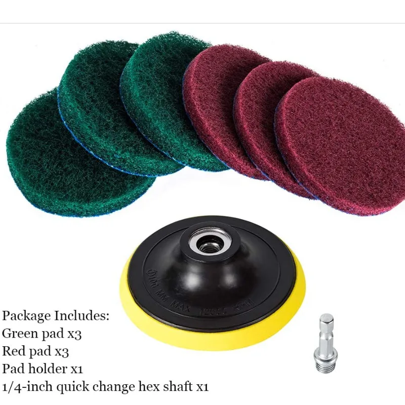 

7pcs Power Scrubber Brush set for Bathroom Electric drill cleaning brush, automobile hub polishing brush Power Scrub Brush