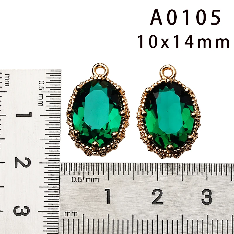 4p винтажные овальные позолоченные хрустальные стразы Очаровательная подвеска