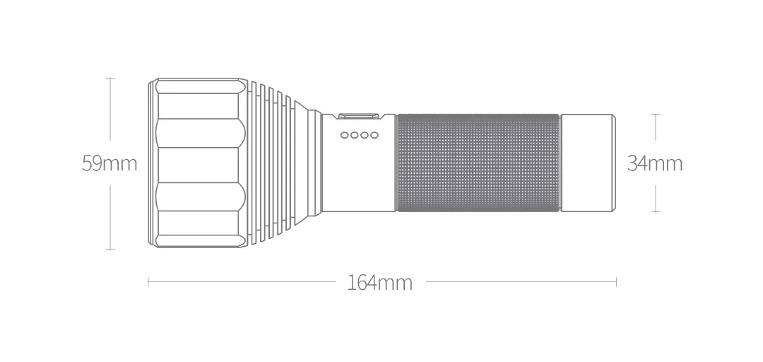 Xiaomi Nextool 2000лм 380 м Usb-c перезаряженная Светодиодная лампа Тип 5 водонепроницаемая лампа