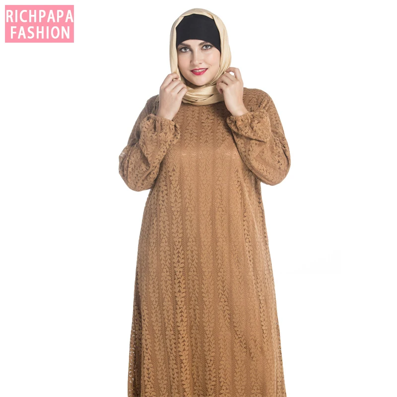 Размера плюс Vestidos Abaya Dubai Бангладеш кружевное турецкое исламское арабское хиджаб