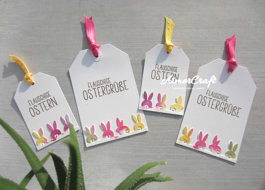 Металлические вырубные штампы в виде кролика и животного зеркальные