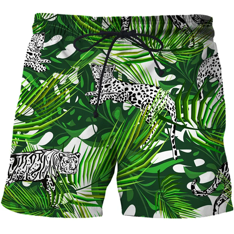 

Шорты мужские с 3D-принтом и леопардовым принтом, пляжные шорты для плавания, быстросохнущие спортивные в стиле Харадзюку, Шорты Унисекс
