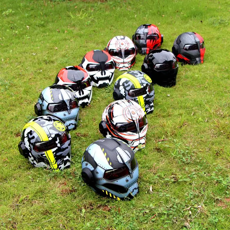 Соман шлем Железного человека откидной мотоциклетный робот стиль мотоцикл Casco