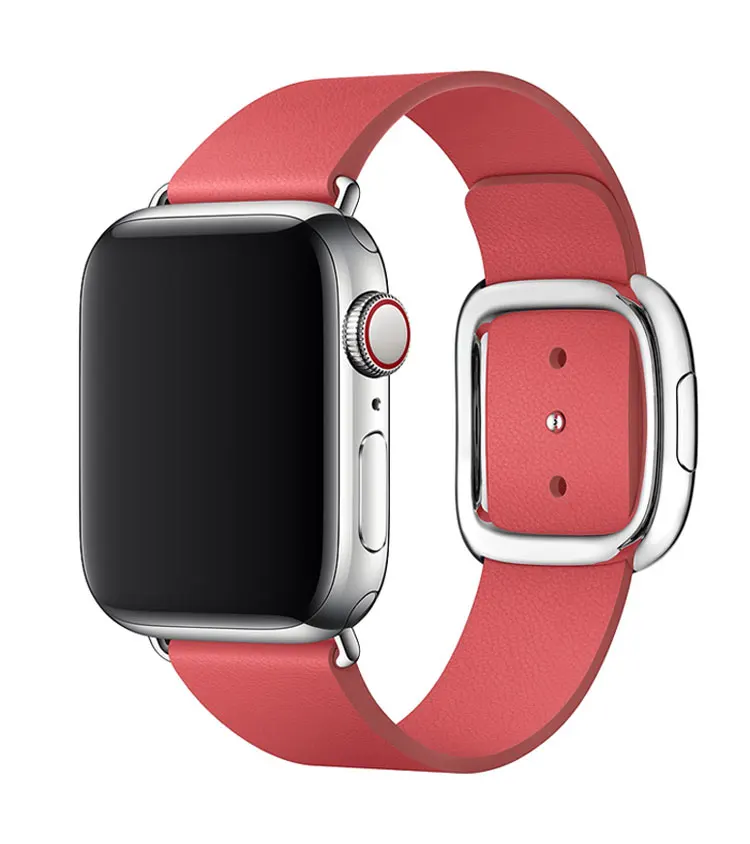 Современный ремешок с пряжкой для apple watch 44 мм 40 мм iwatch 42 мм 38 мм браслет из натуральной кожи ремень для apple watch 5 4 3 2 1