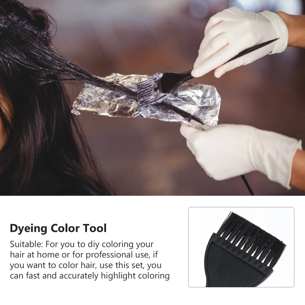 

11Pcs Hair Highlight Hair Coloring Dye Tools Kit with Silicone Caps Cape