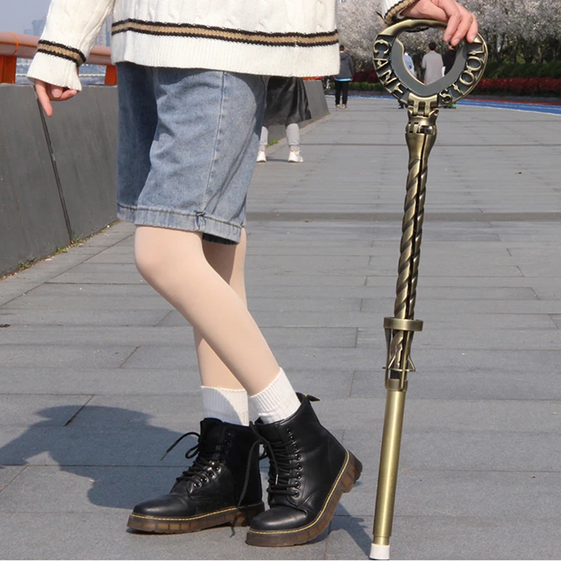 저렴한 야외 스포츠 용품 Scalable Folding Stool 다기능 Nonslip Walking Stick Stool 휴대용 비치 의자 노인 Crutch Seat