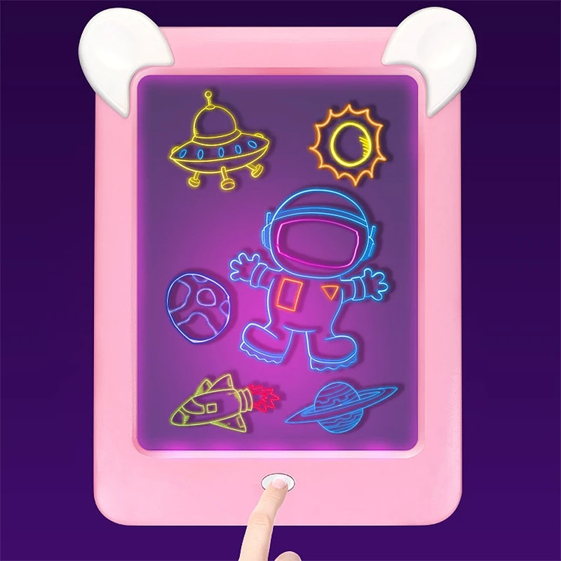 Акция! Волшебная доска для рисования детей и взрослых 3D светодиодный знак панель