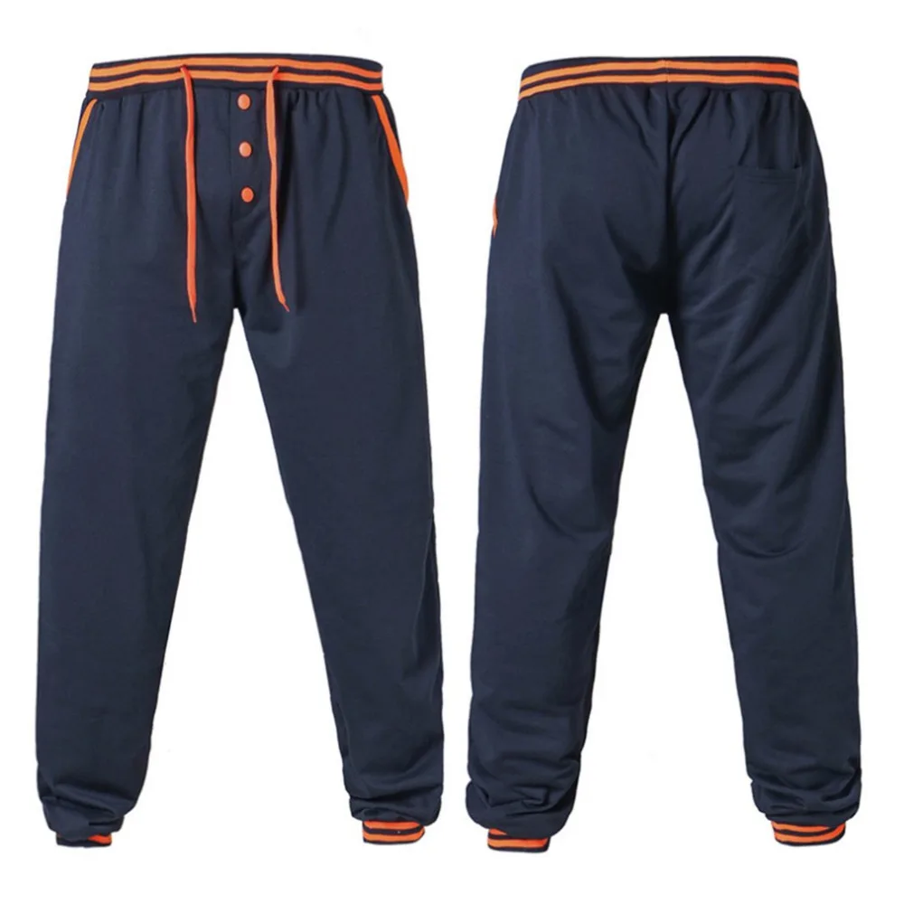 

Autumn Winter Causal Long Pants Solid Color Loose Long Pants Breathable Sweatpants with Drawstring&Waistband for Men