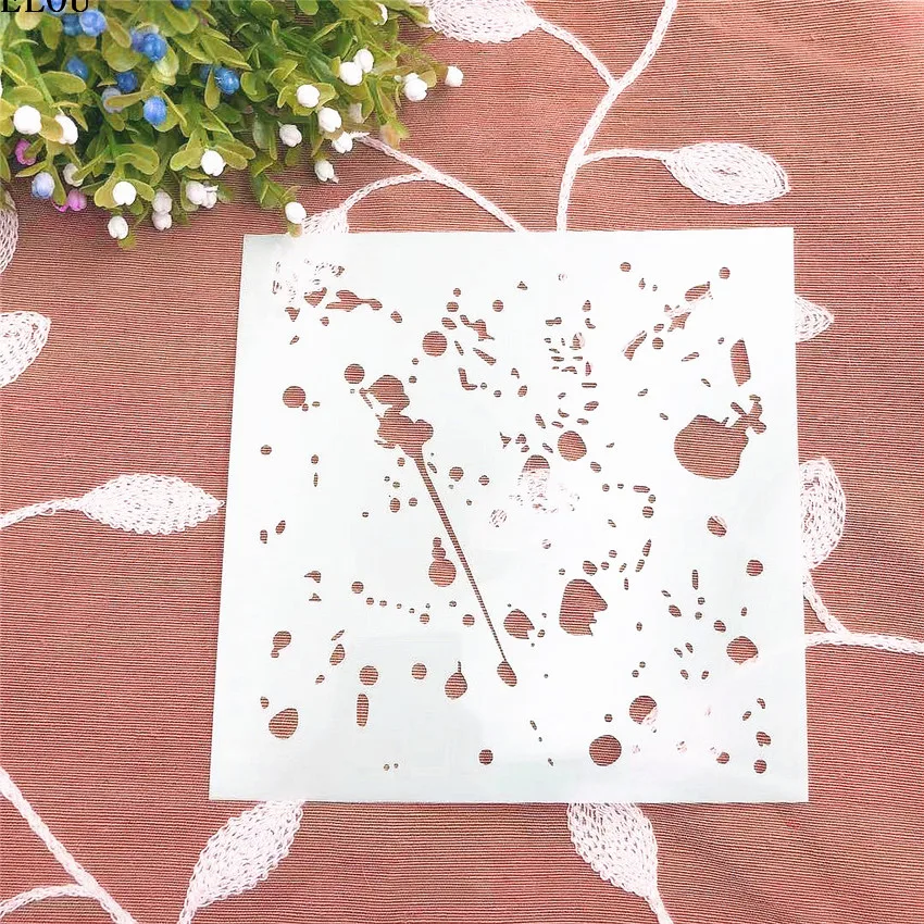 15*15 Волшебные часы трафареты для скрапбукинга Пластиковая форма щит сделай сам