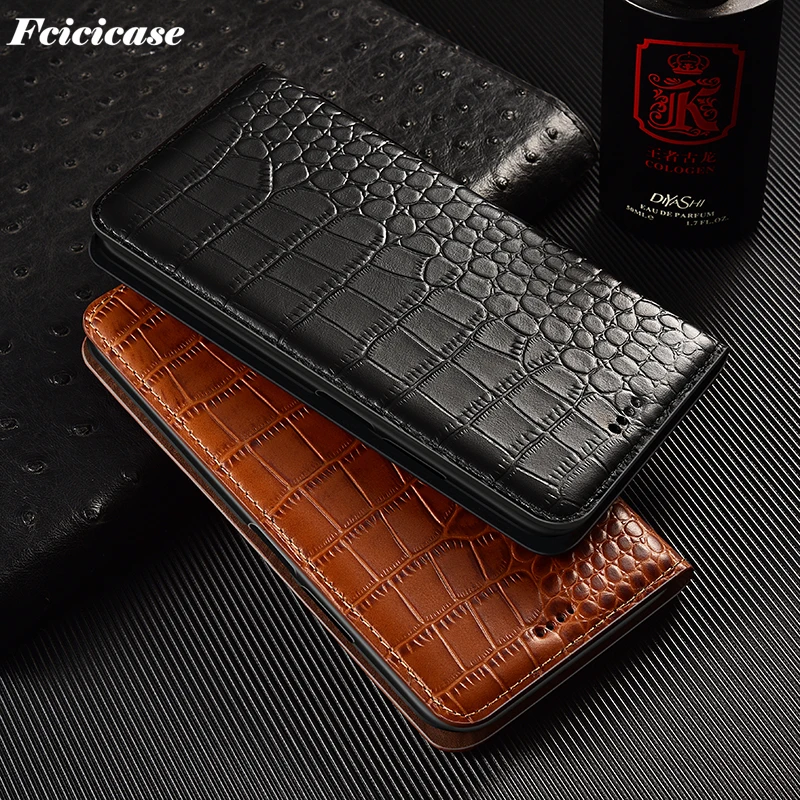 

Leather Flip Phone Case For Sony Xperia L1 L2 L3 L4 L5 Z3 Z4 Z5 Z6 E3 E5 E6 M2 M4 M5 T3 Back Cover Luxury Genuine Crocodile
