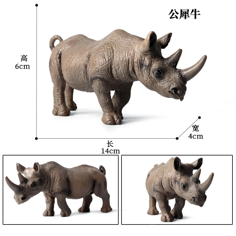 

High Quality Collection 11 Kinds Simulation Bull Rhinoceros Toy Figure Collectible Toy Solid Animal Action Figures Kids Toy Gift