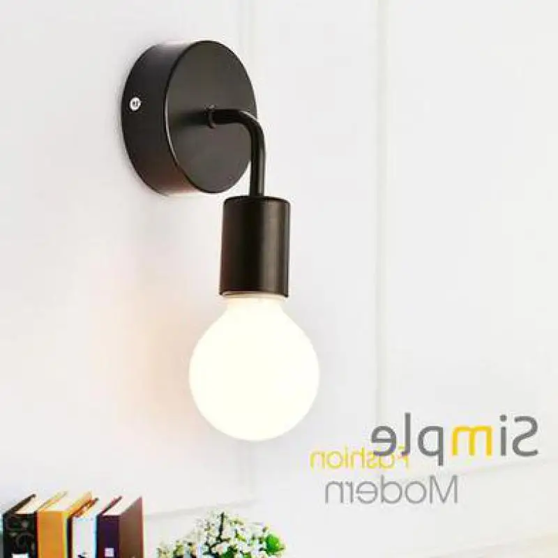 Простой деревянный настенный светильник в стиле лофт прикроватный для балкона