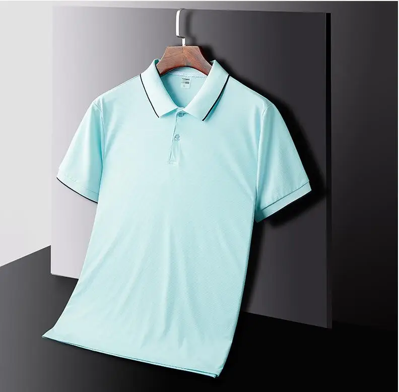 

2021 New Summer Men Polo Shirt Short Sleeve T-shirt Men Cotton Shirt