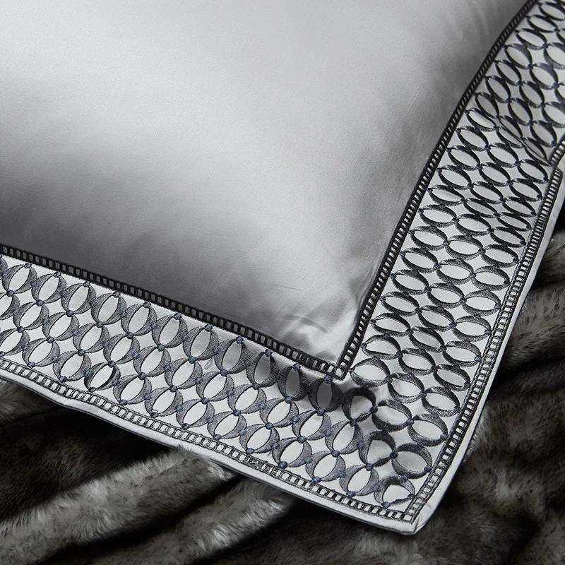 1000TC Египетский хлопок Королевский роскошный комплект постельного белья синий