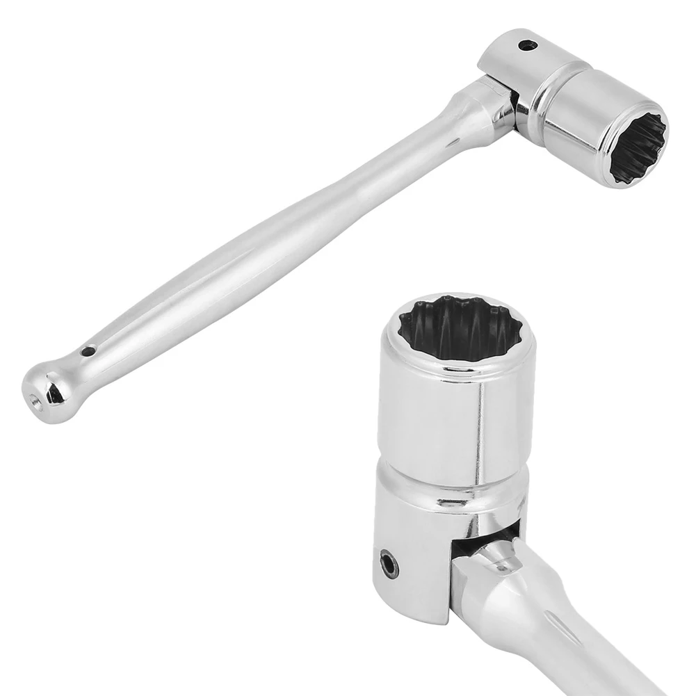 

Socket Ratchet Wrench Extension Bar Socket Wrench 180 Degree Multifunctional Rotatable Spanner Extension Drill Bits Bar Hex Bit