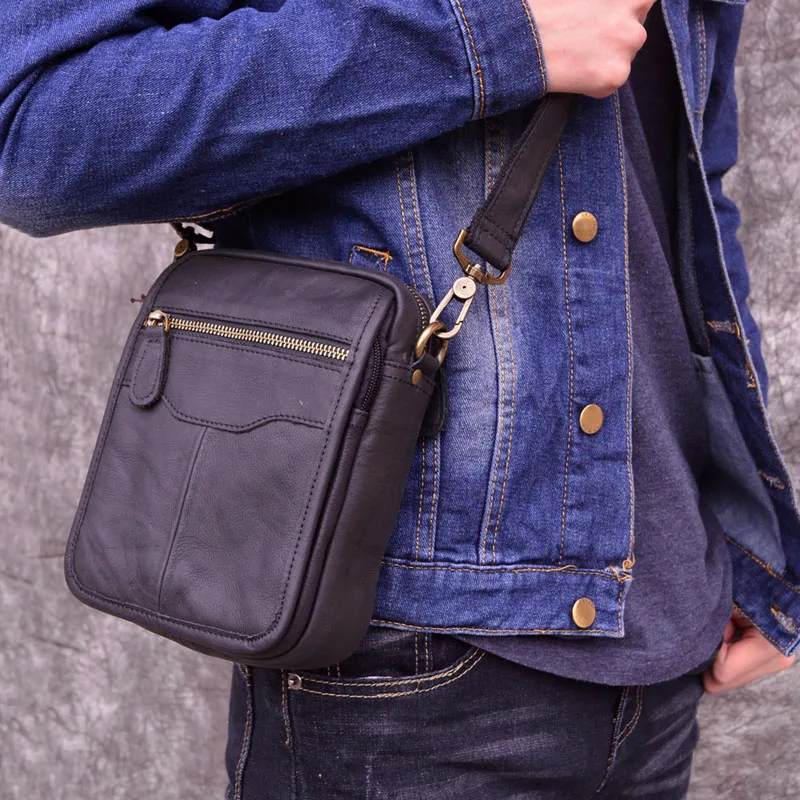 Сумка-мессенджер AETOO Мужская из натуральной воловьей кожи |